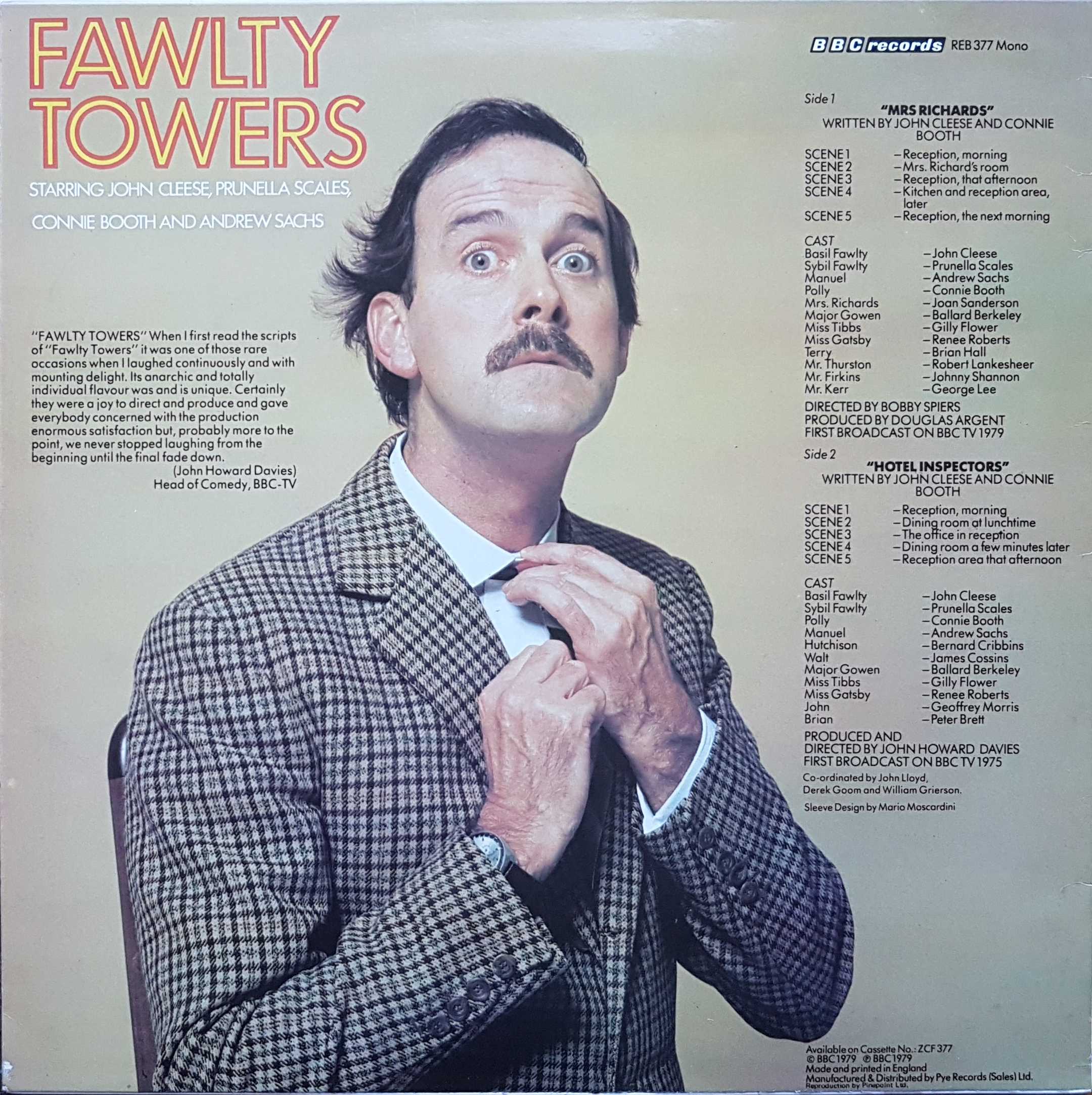 Picture of REB 377 Fawlty Towers by artist John Cleese / Connie Booth from the BBC records and Tapes library
